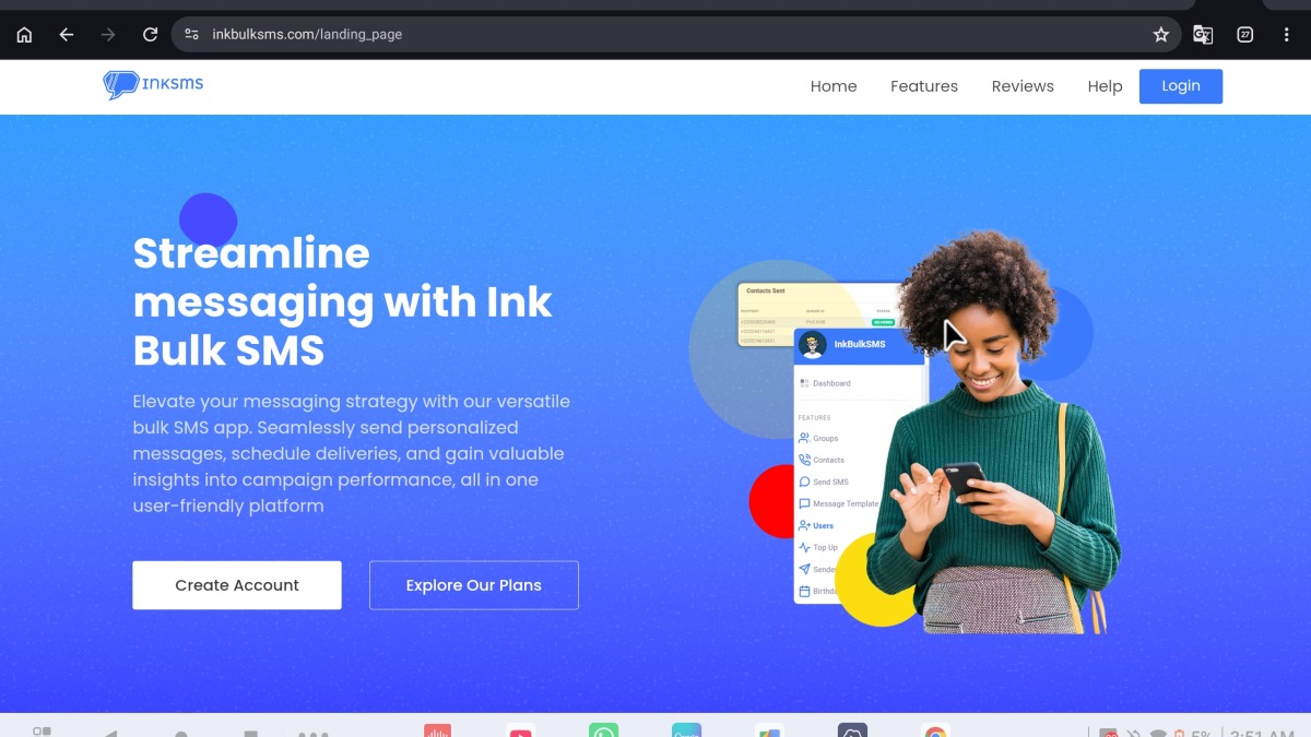 InkBulkSMS Home Page