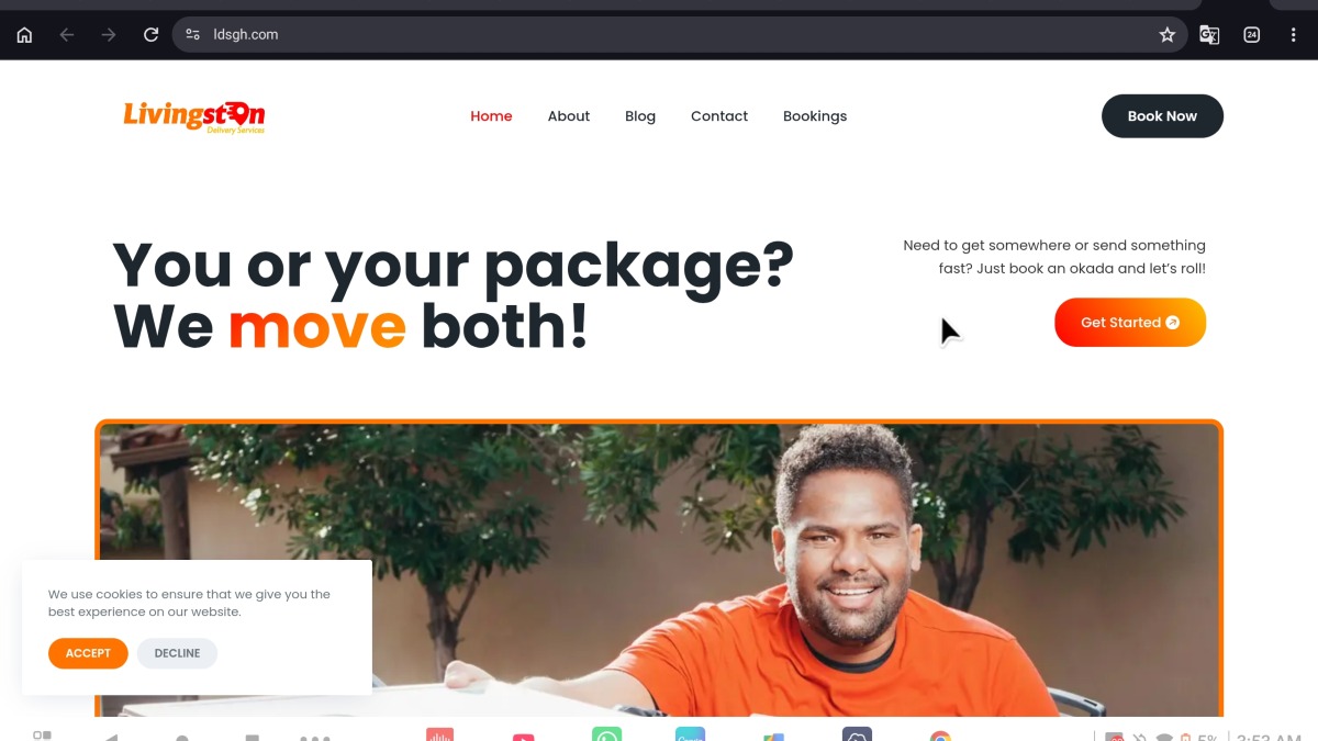 LDSGH Delivery Services Website Interface