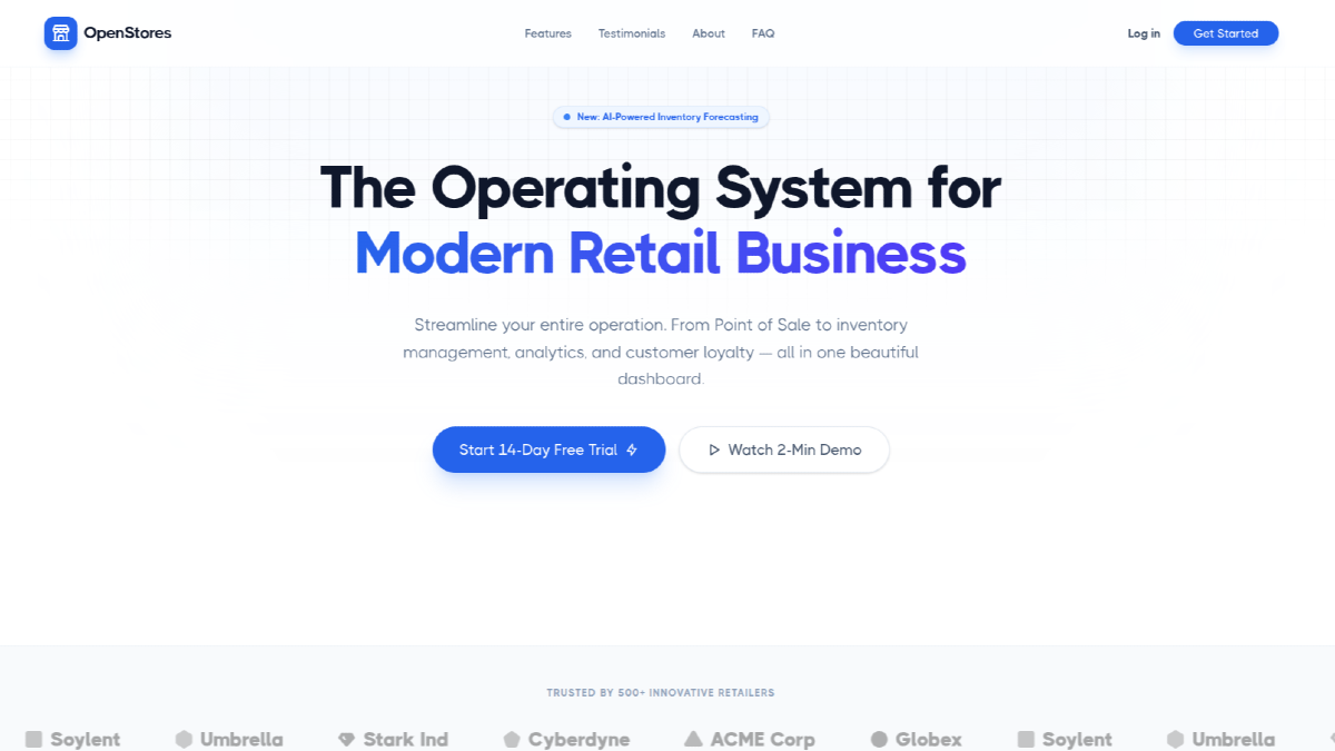 OpenStores Business Dashboard