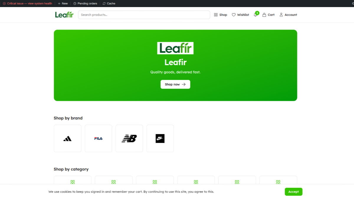 Leafir E-commerce System